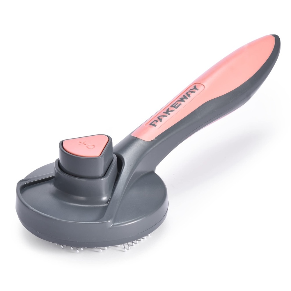 BLACK RHINO Self Cleaning Grooming Pet Brush for Shedding Long or Short Hair